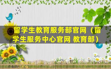 留学生教育服务部官网（留学生服务中心官网 教育部）